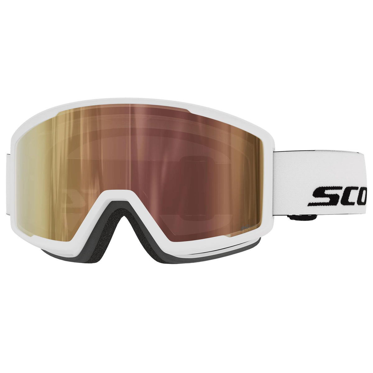 Scott Trace Pro Compact LS Goggles White - AMP LS Cinnamon Chrome Lens