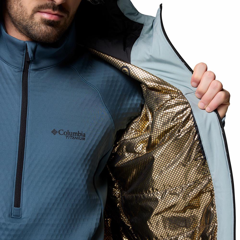 Columbia Winter District III Mens Jacket Crushed Blue / Black