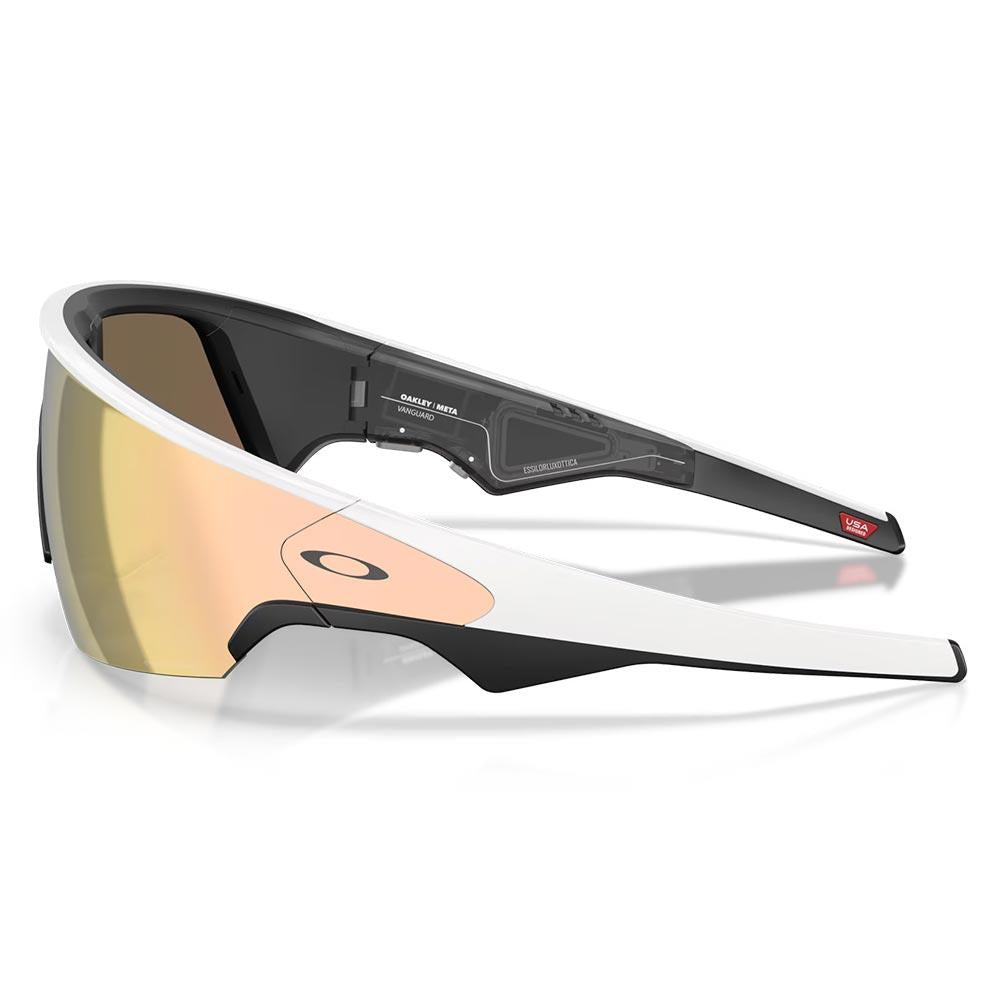 Oakley Meta Vanguard AI Sunglasses White - Prizm Rose Gold Lenses