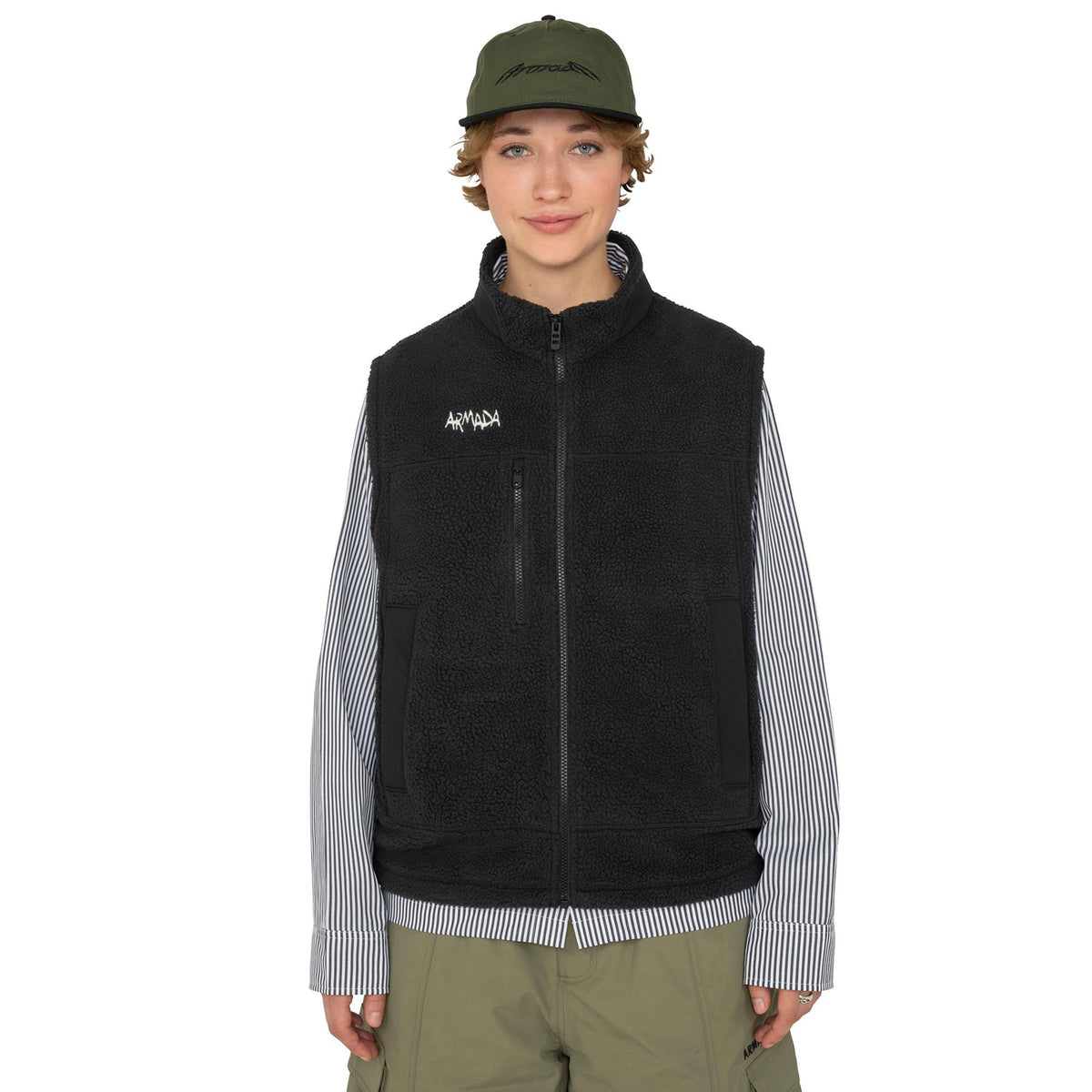 Armada Klatch Unisex Fleece Vest Black