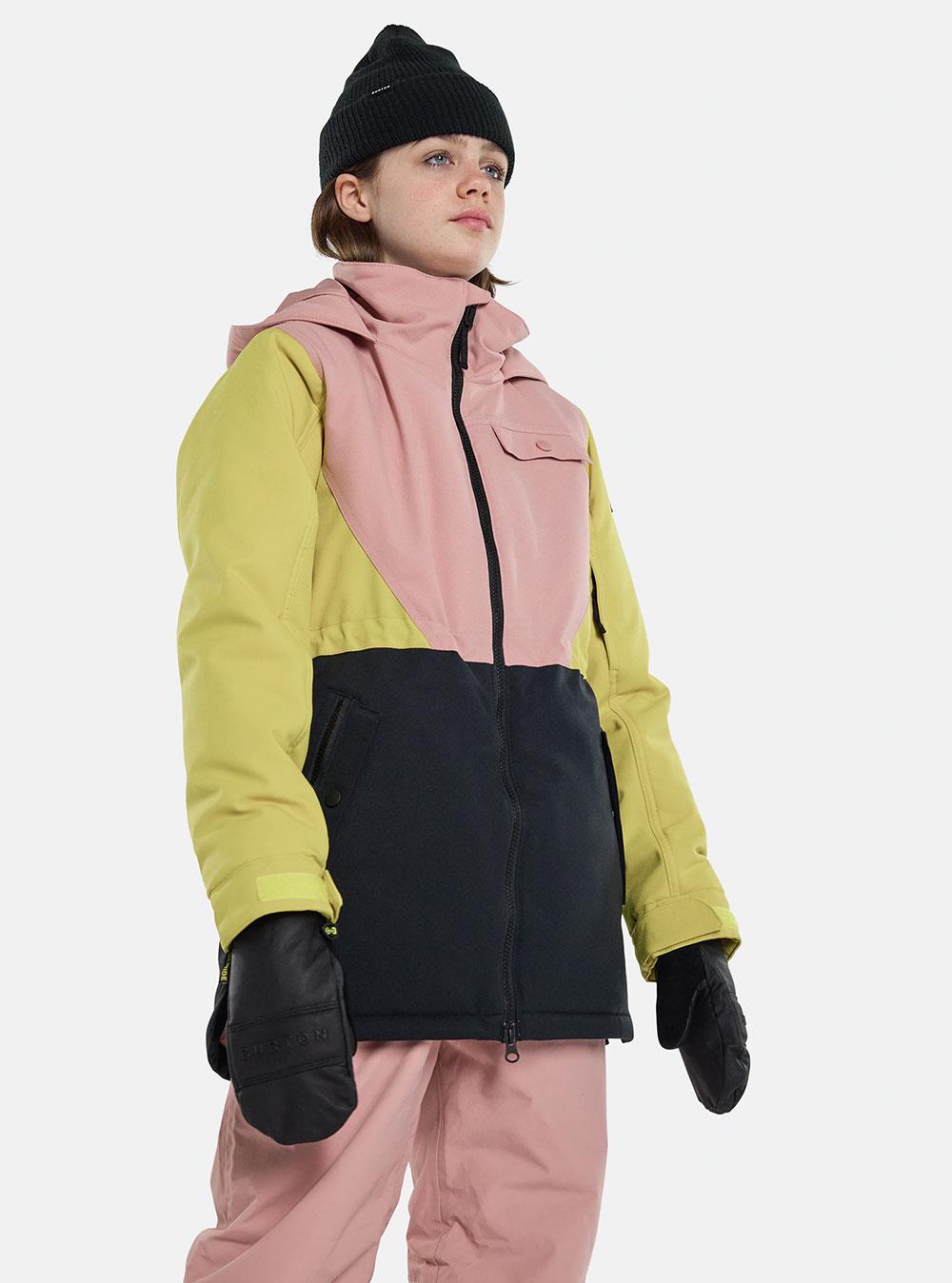 Burton Girls Khione 2L Jacket Powder Blush/Sulfur/True Black