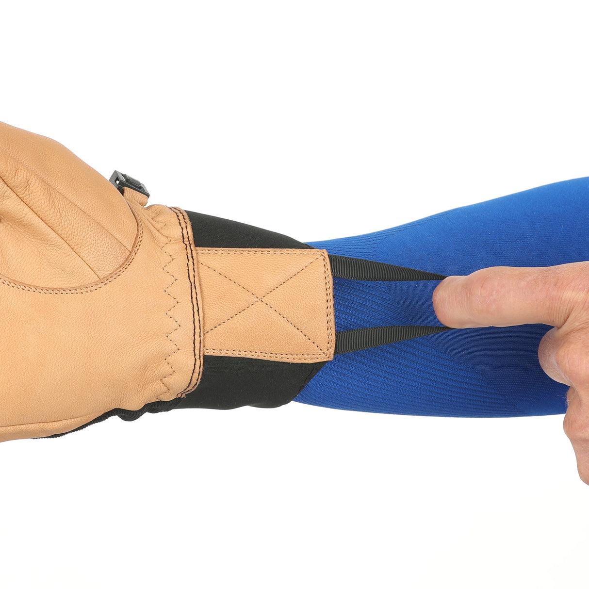 Level Roadster Mens Leather Gloves Beige