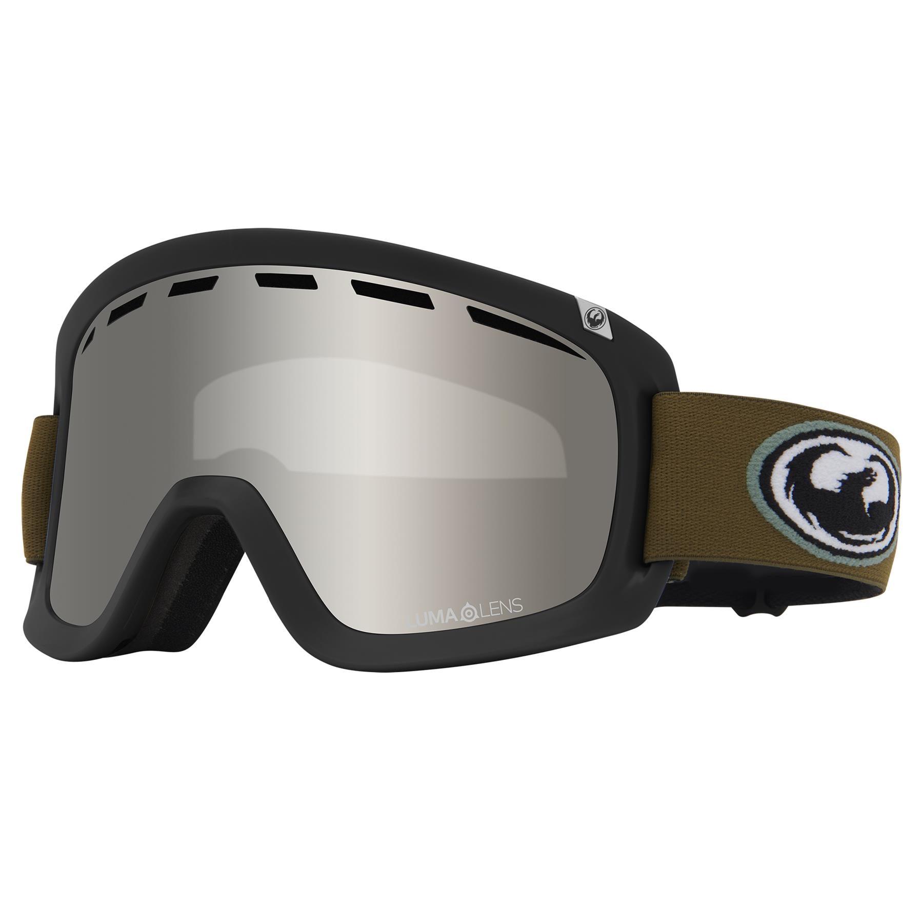 Dragon D1 OTG Goggles Old Skool - LL Silver Ion + LL Amber Lens