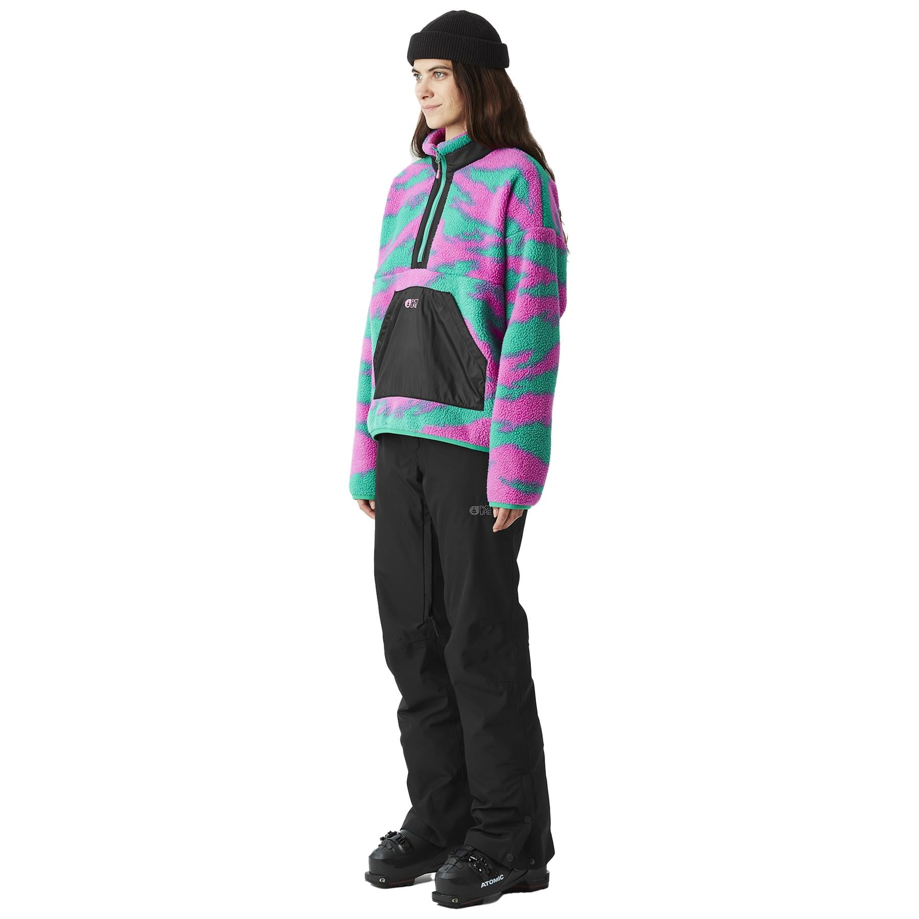 Picture Zelkova 1/4 Zip Womens Print Fleece Retro Bliss Print
