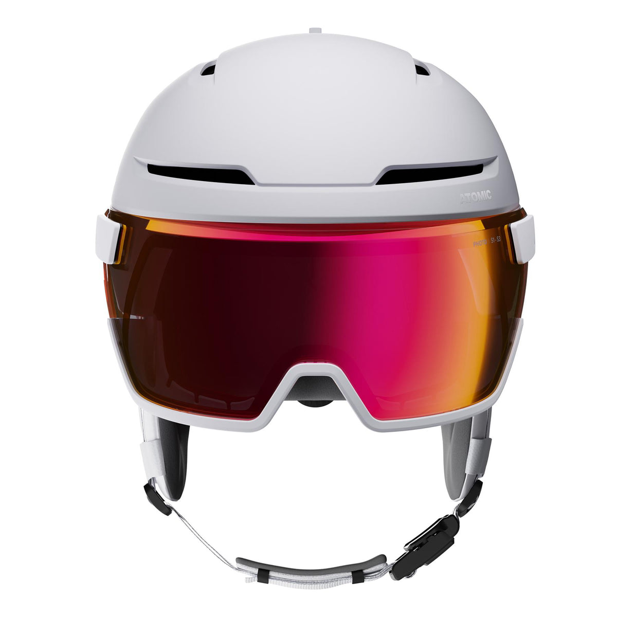 Atomic Savor GT AMID Visor Photo Ski + Snowboard Helmet White Heather