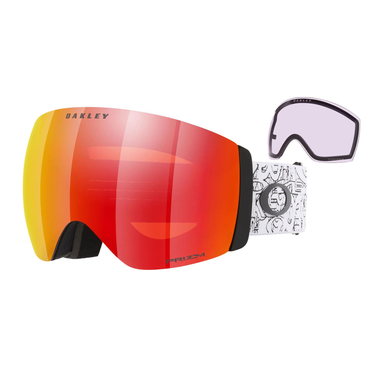 Oakley Flight Deck Pro L Goggles Black - Prizm Torch + Prizm Clear Lens
