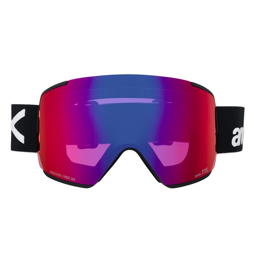Anon M5 MFI Goggles Black - Perceive Sunny Red + Cloudy Burst Lens + Face Mask