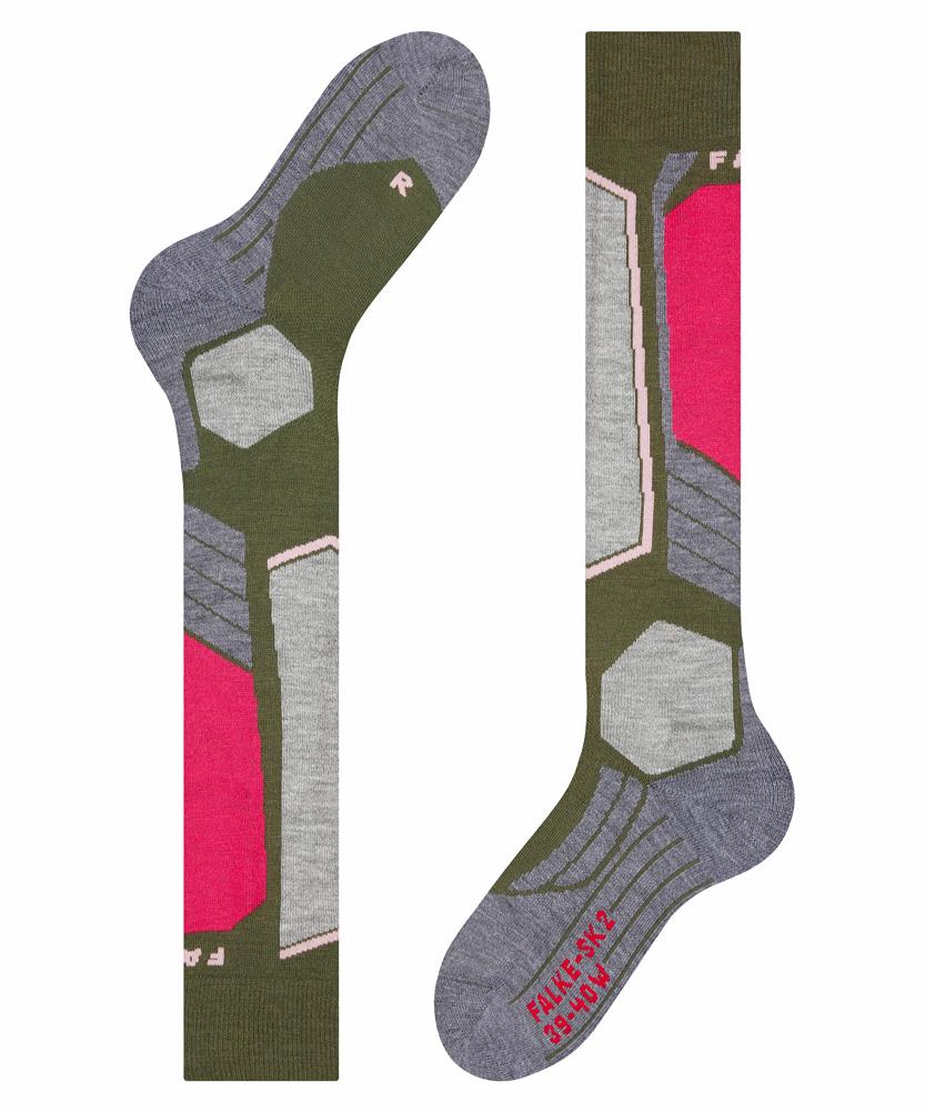Falke SK2 Womens Ski Socks Thyme