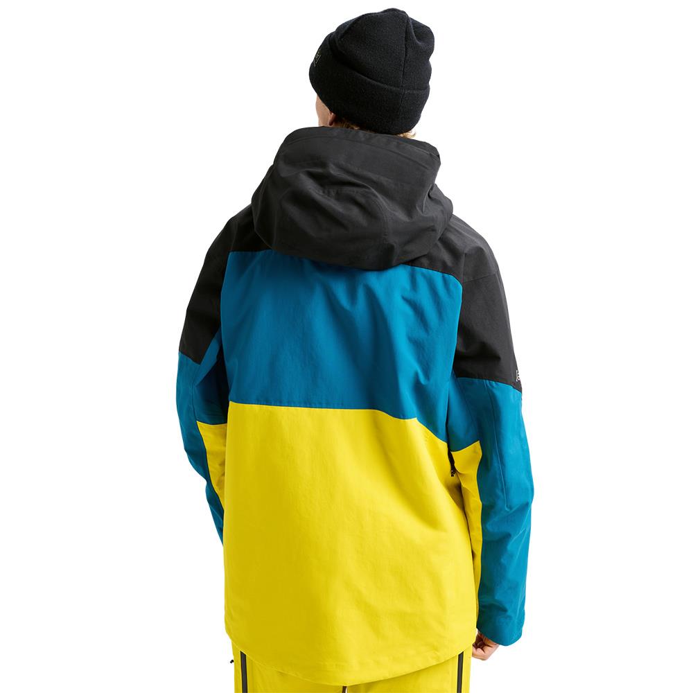 Burton [ak] Swash GORE-TEX 2L Mens Jacket True Black/Blue Teal/Atomic Yellow