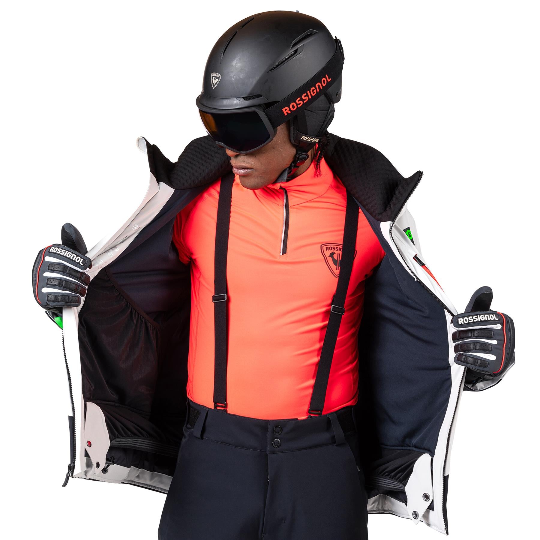 Rossignol Mens Hero Blackside Insulated Jacket Soft Grey