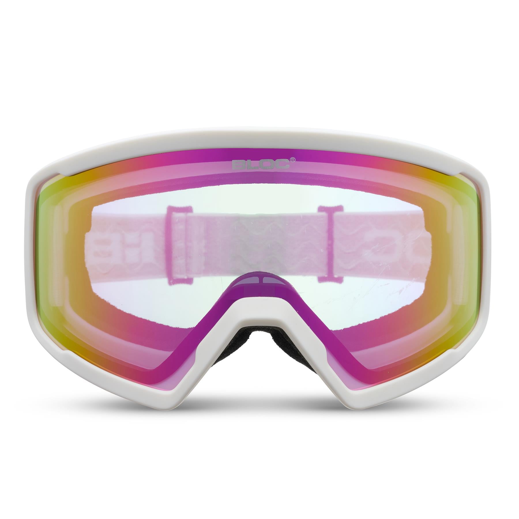 Bloc Sirus Goggles Matt White - Powder Pink Lens