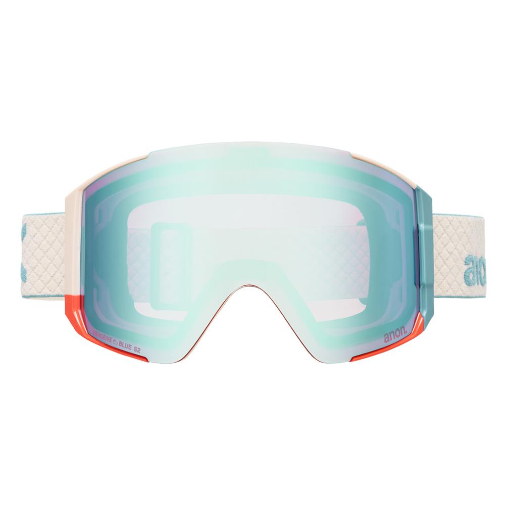 Anon Sync MFI Goggles Oat - Perceive Variable Blue + Cloudy Pink Lens + Face Mask