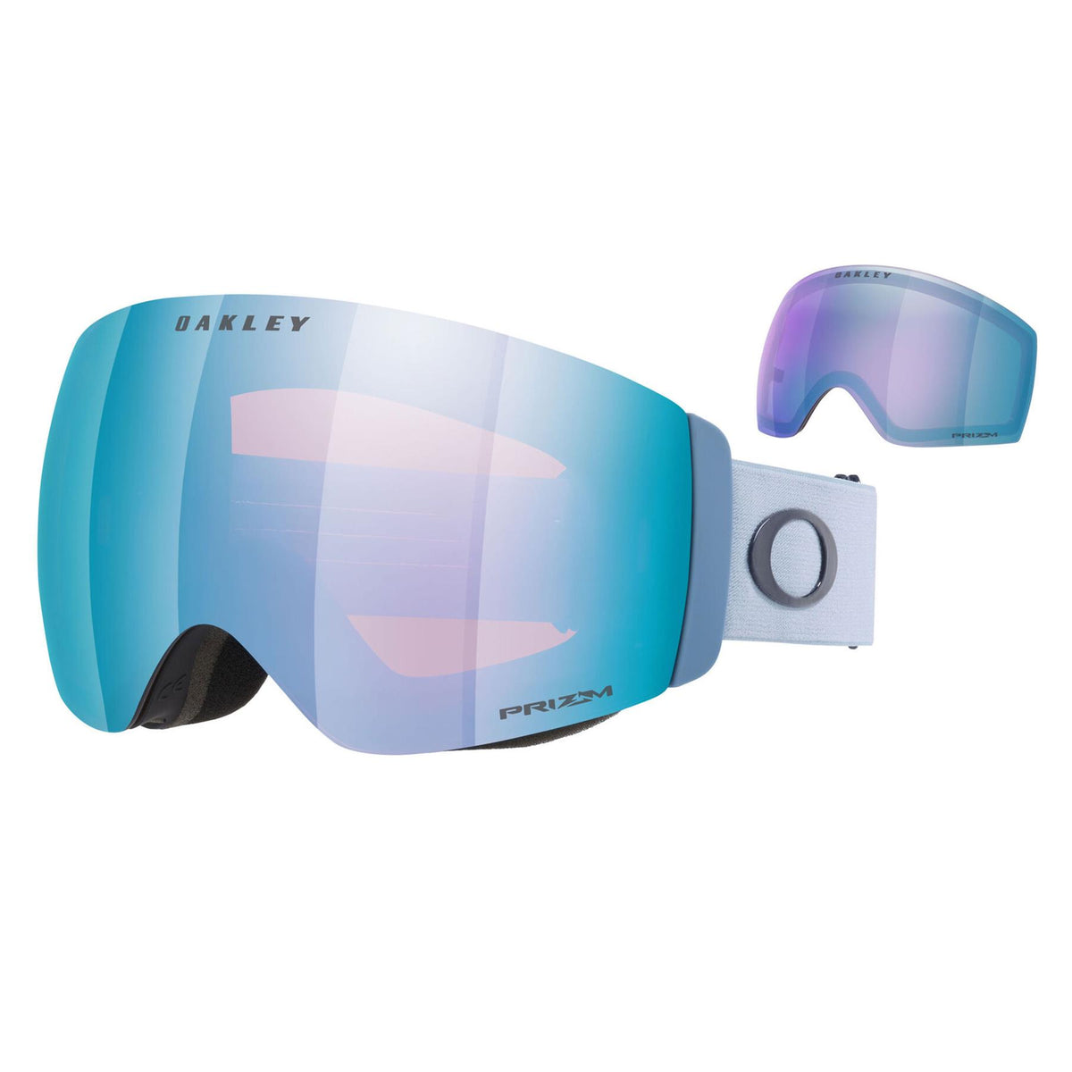 Oakley Flight Deck Pro M Goggles Light Blue - Prizm Sapphire + Prizm Iced Lens