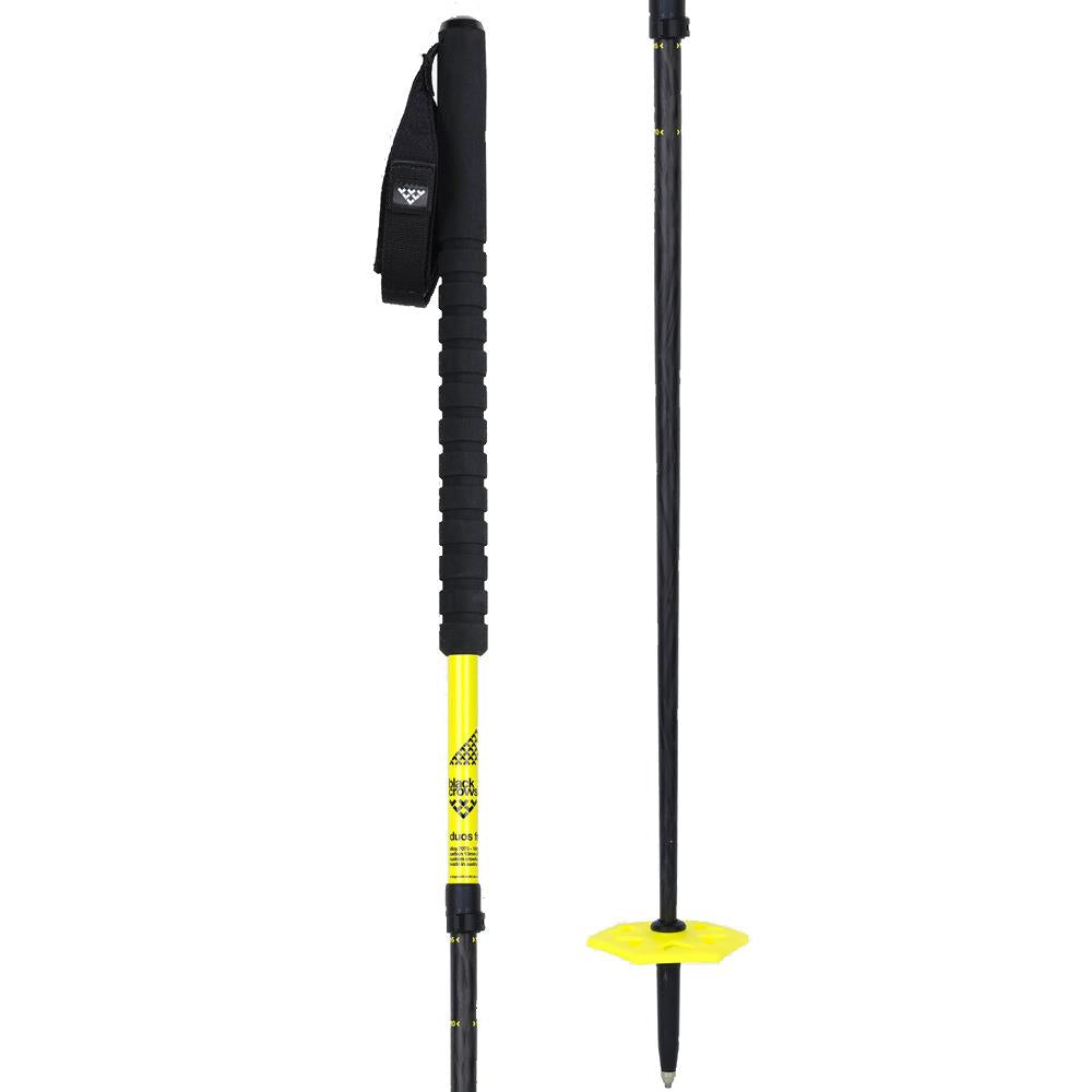Black Crows Duos Freebird Adjustable Ski Touring Poles Black/Yellow