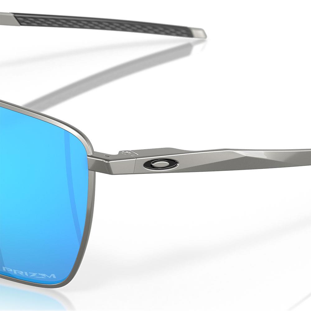 Oakley Ejector Sunglasses Satin Chrome - Prizm Sapphire Lens