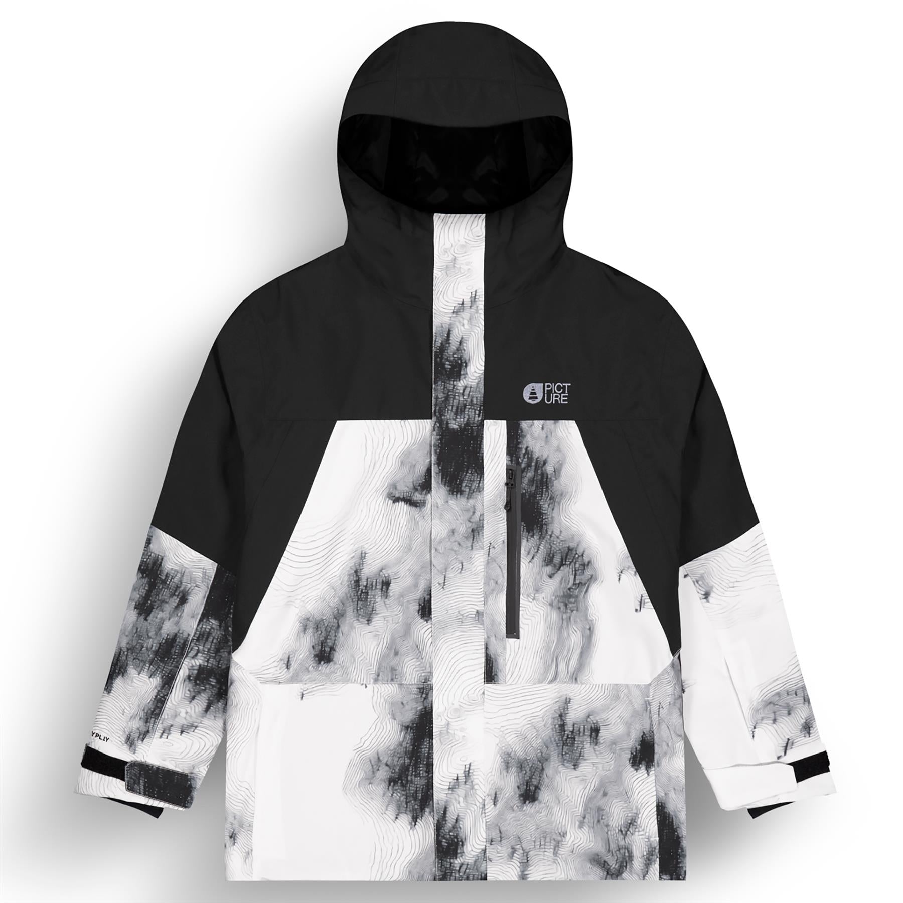 スノーボード PICTURE JOMOH JKT C y Pine Print L Picture Jomoh Mens Jacket Snowy Pine Print