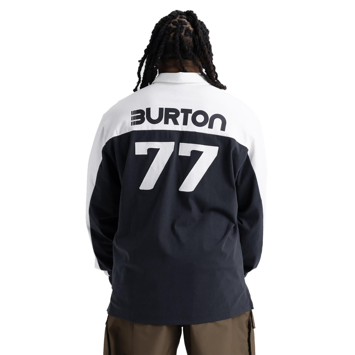 Burton Zeb Mens Rugby Shirt True Black/Stout White