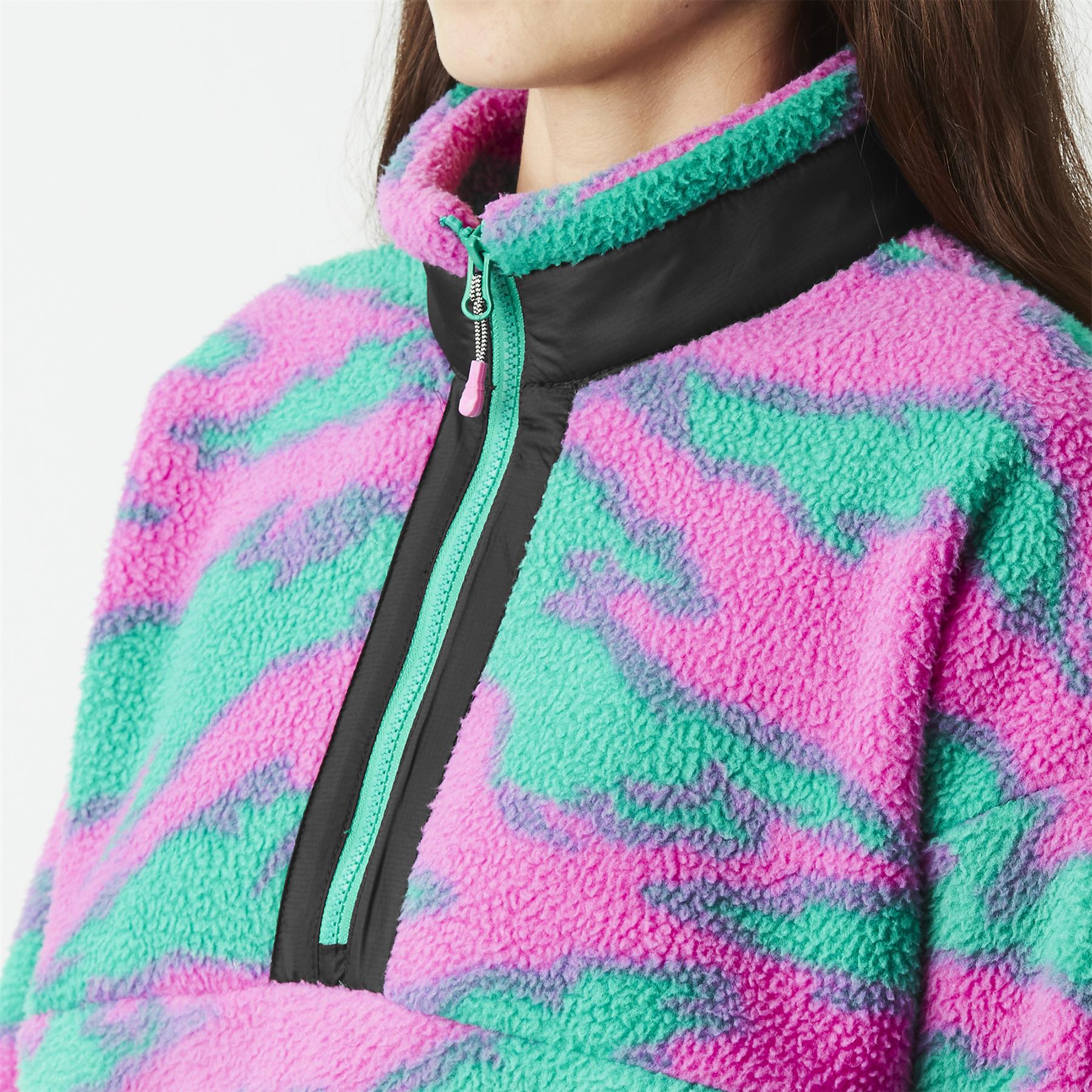 Picture Zelkova 1/4 Zip Womens Print Fleece Retro Bliss Print