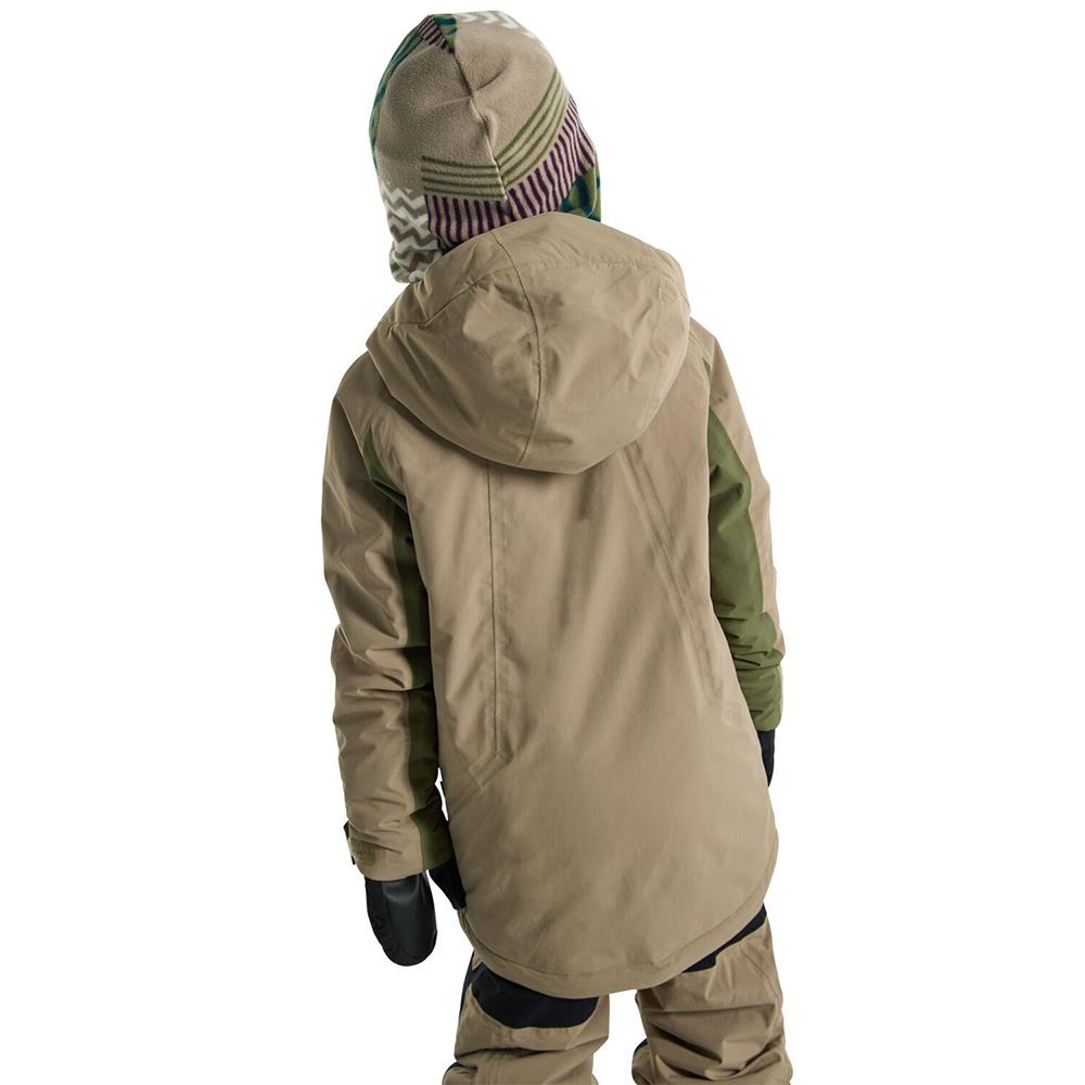 Burton Kids Hillslope Jacket Summit Taupe/Forest Moss
