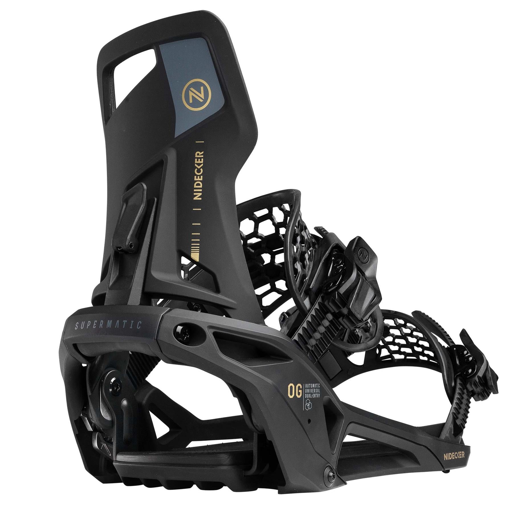 Nidecker Supermatic OG Step-In Snowboard Bindings Black 2026