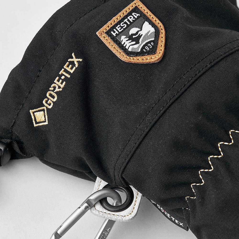 Hestra Army Leather Gore-Tex 3-Finger Mitts Black/Natural Grey