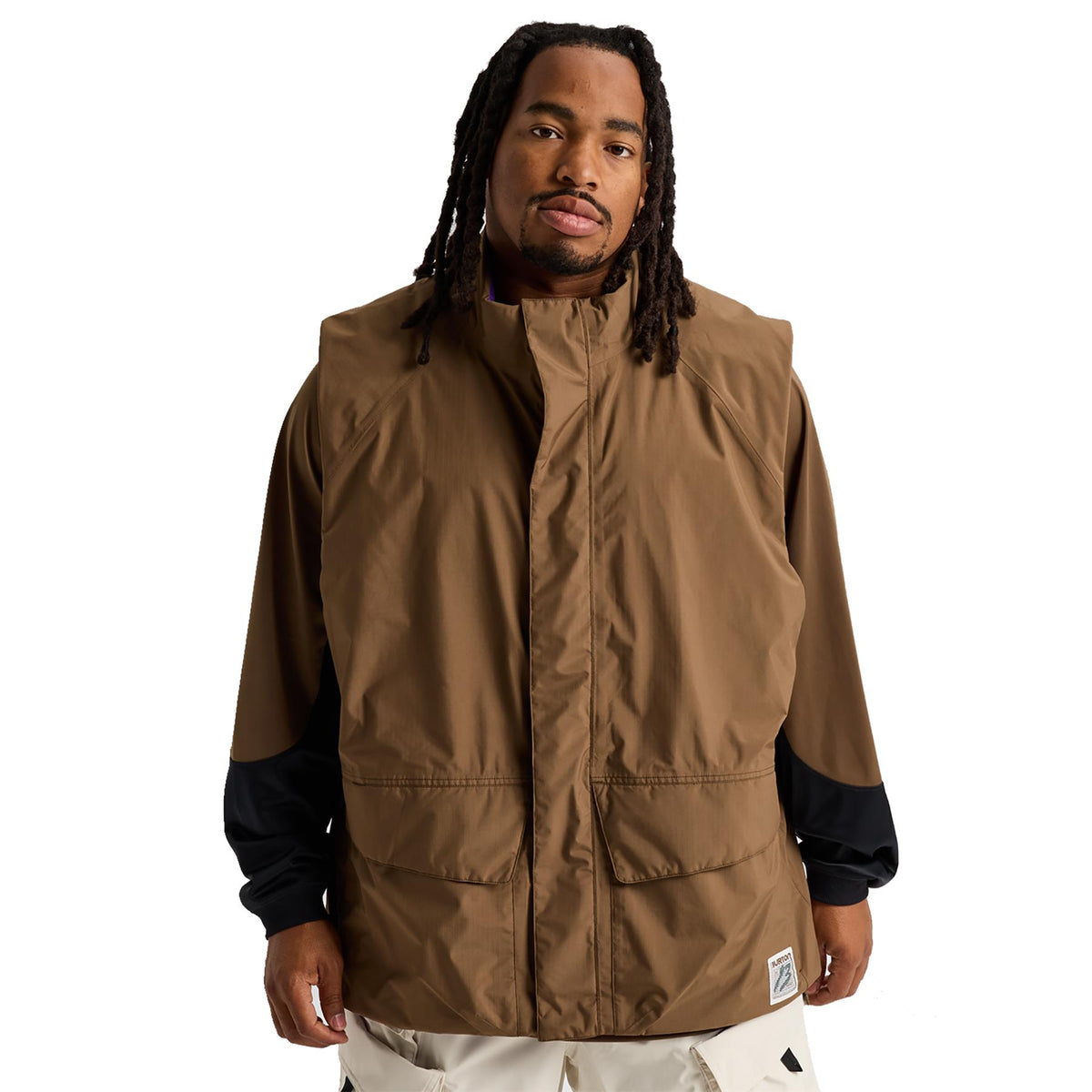 Burton Zeb Reversible Insulated Mens Vest Earth Ship Brown