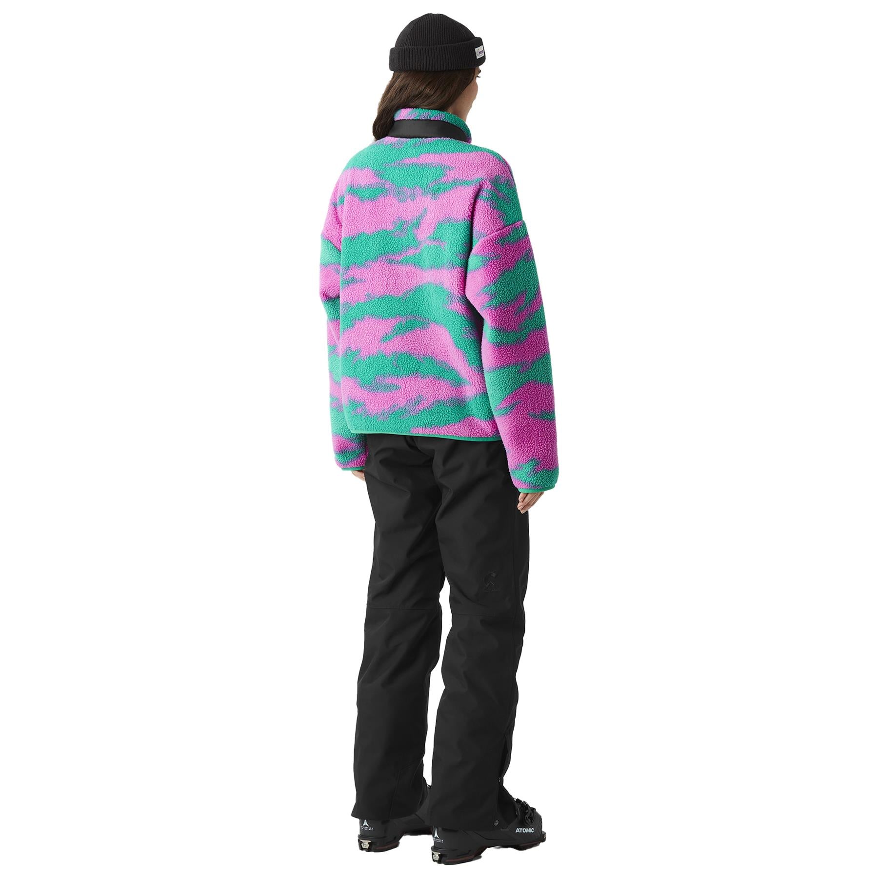 Picture Zelkova 1/4 Zip Womens Print Fleece Retro Bliss Print