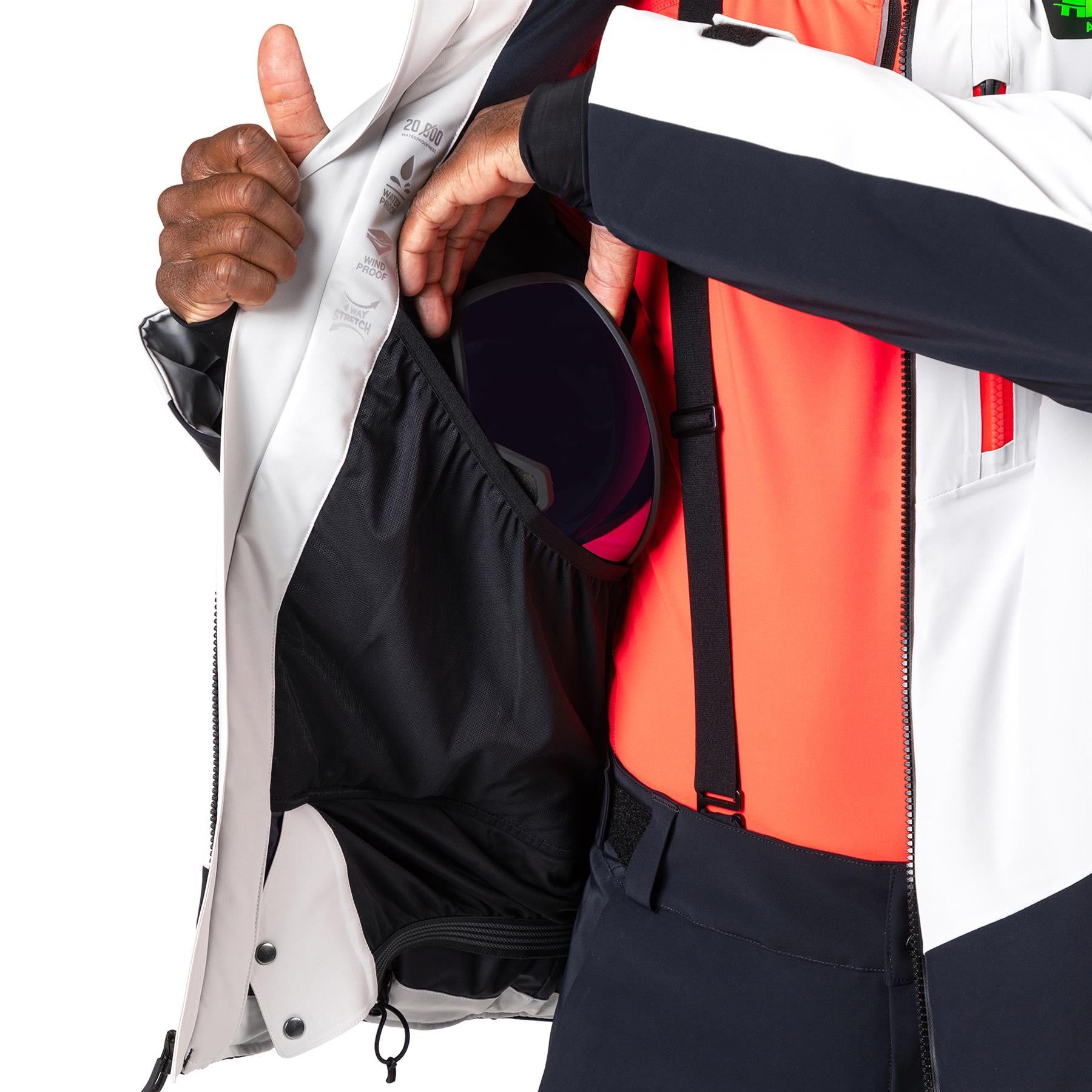 Rossignol Mens Hero Blackside Insulated Jacket Soft Grey