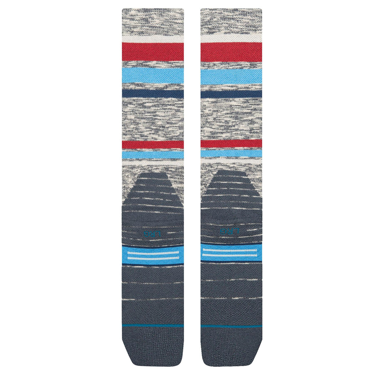 Stance Stripe Up Mid Poly 2 Pack Ski + Snowboard Socks Windward Blue