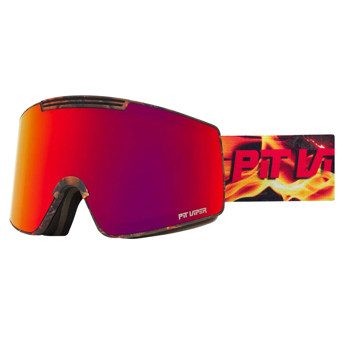 Pit Viper Proform Goggles The Actualbush Inferno - Red + Yellow Snow Lens