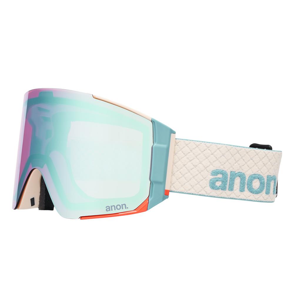 Anon Sync MFI Goggles Oat - Perceive Variable Blue + Cloudy Pink Lens + Face Mask