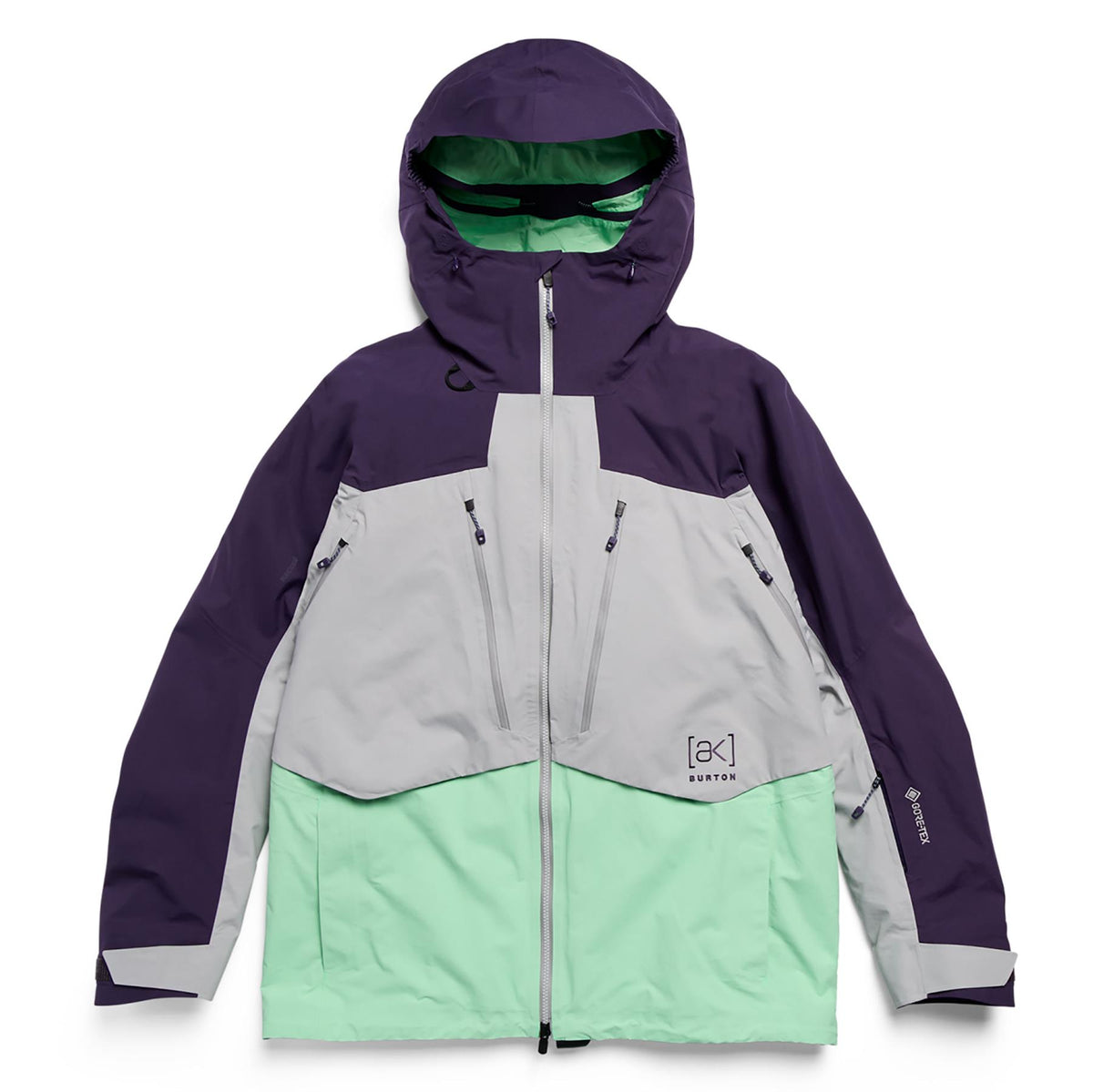 Burton [ak] Swash Insulated GORE-TEX 2L Mens Jacket Nightshade Purple/Apparition Gray/Green