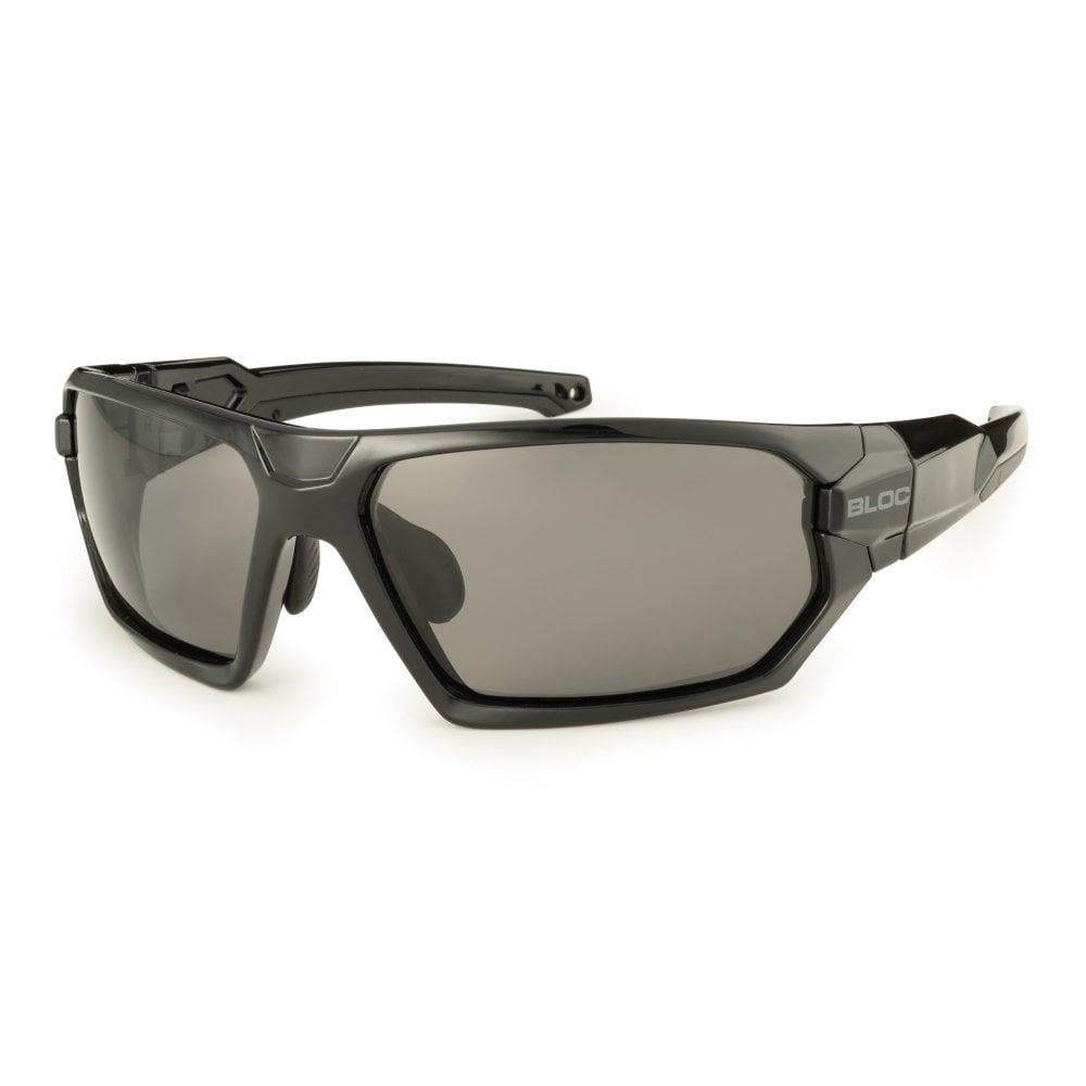 Bloc Twenty Five Sunglasses Shiny Black - Grey Flash Lens