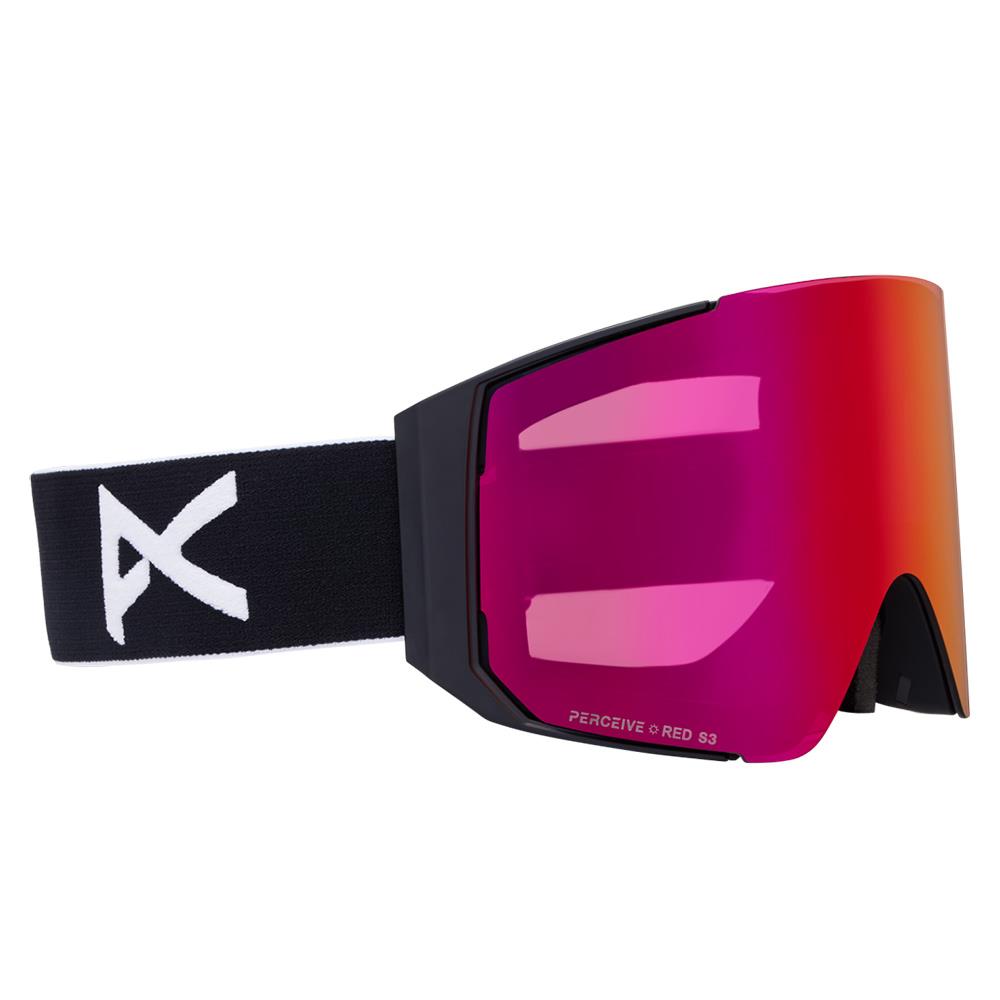 Anon Sync MFI Goggles Black - Perceive Sunny Red + Cloudy Burst Lens + Face Mask