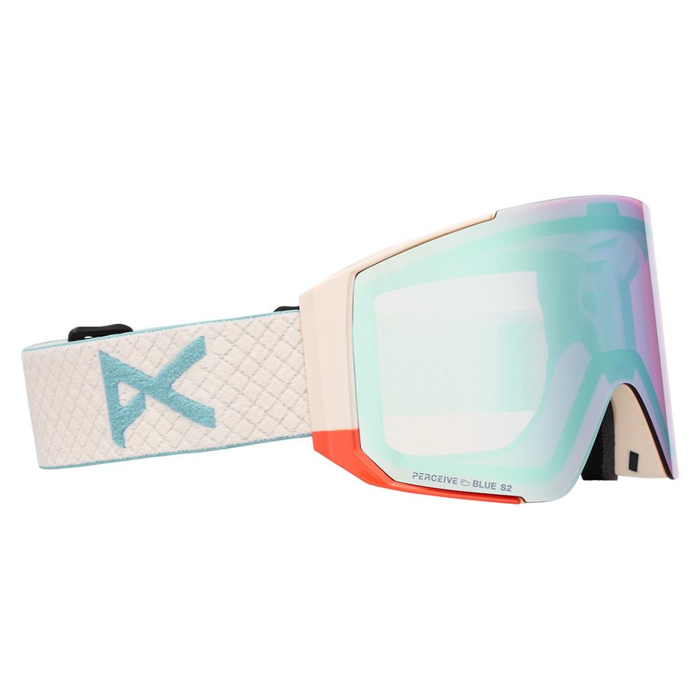 Anon Sync MFI Goggles Oat - Perceive Variable Blue + Cloudy Pink Lens + Face Mask