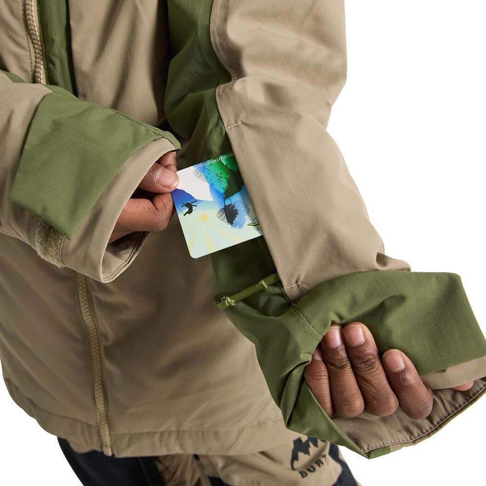 Burton Kids Hillslope Jacket Summit Taupe/Forest Moss