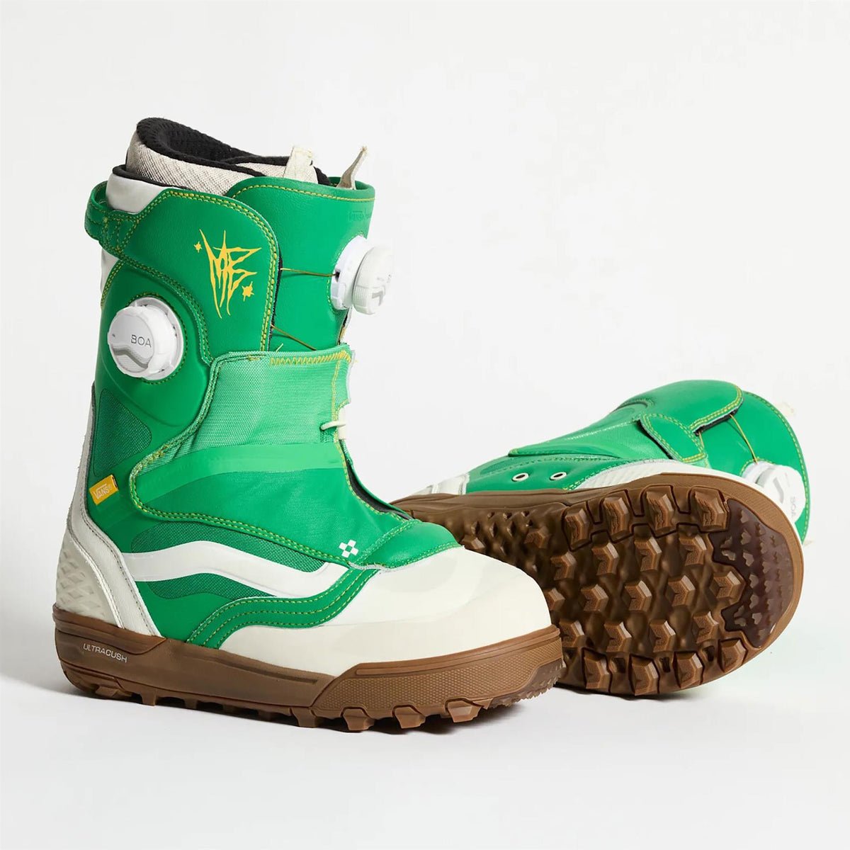 Vans The Progress x Mia Brookes Womens Snowboard Boots Green/Yellow 2027