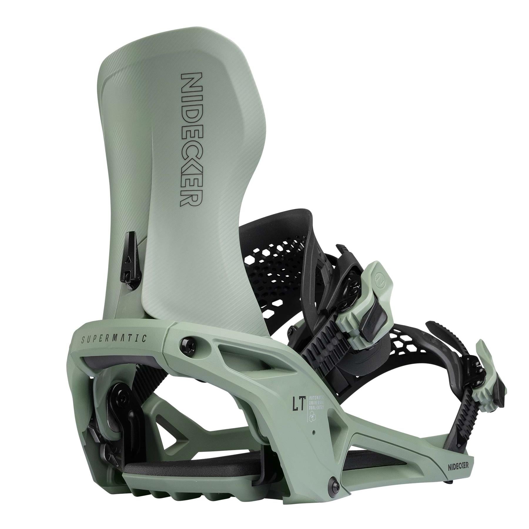 Nidecker Supermatic LT Step-In Snowboard Bindings Olive 2026