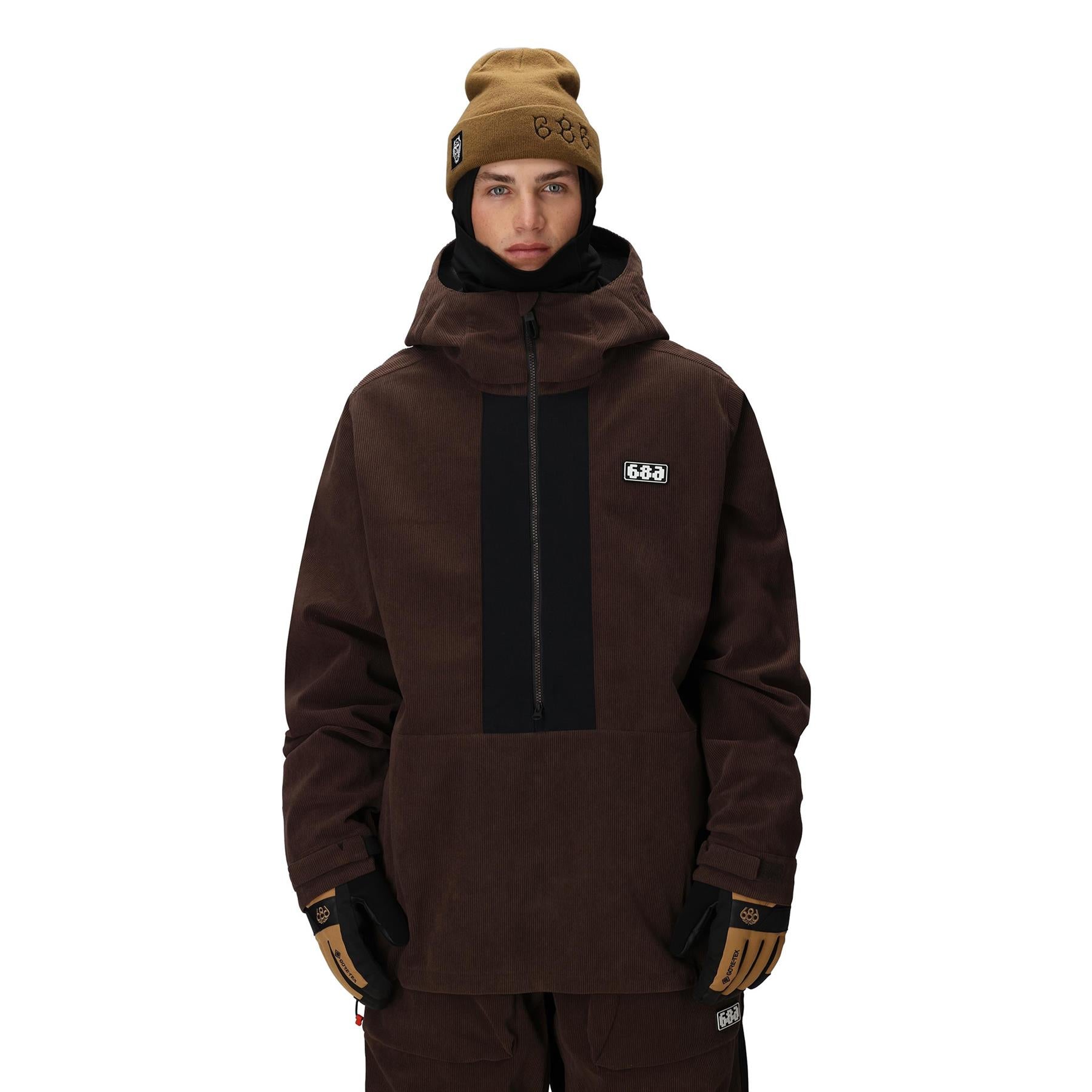 686 Mens Ghost 2.5L Anorak Jacket Coffee Corduroy