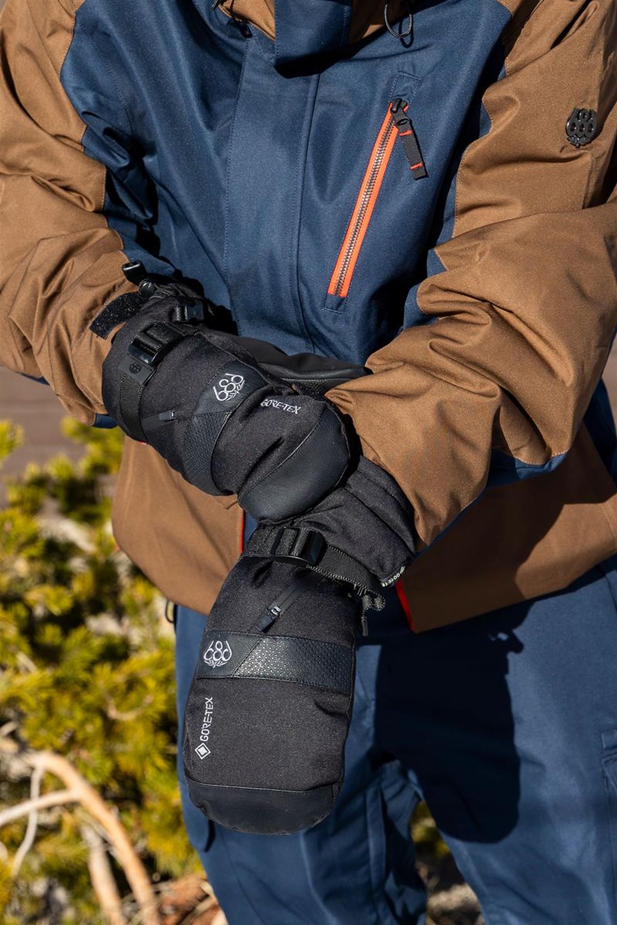 686 Mens Gore-Tex Smarty 3-In-1 Gauntlet Mitts Black