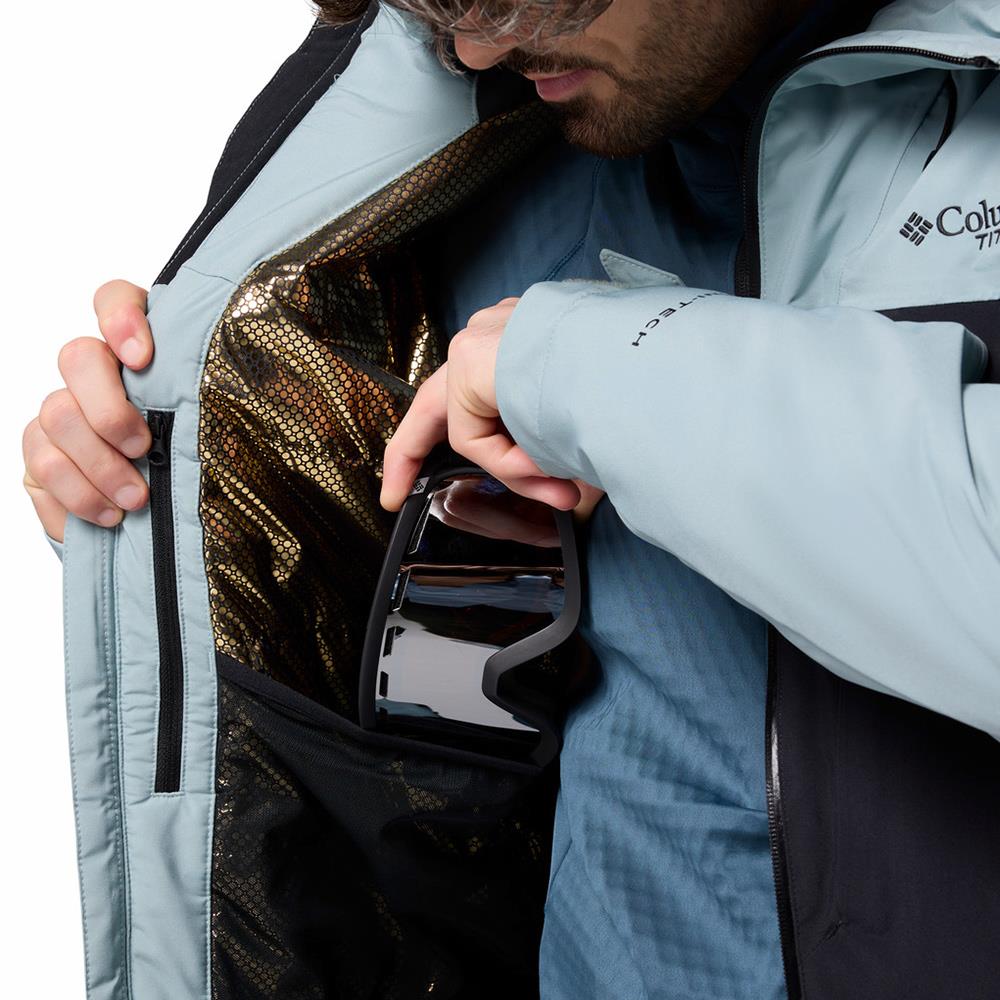 Columbia Winter District III Mens Jacket Crushed Blue / Black