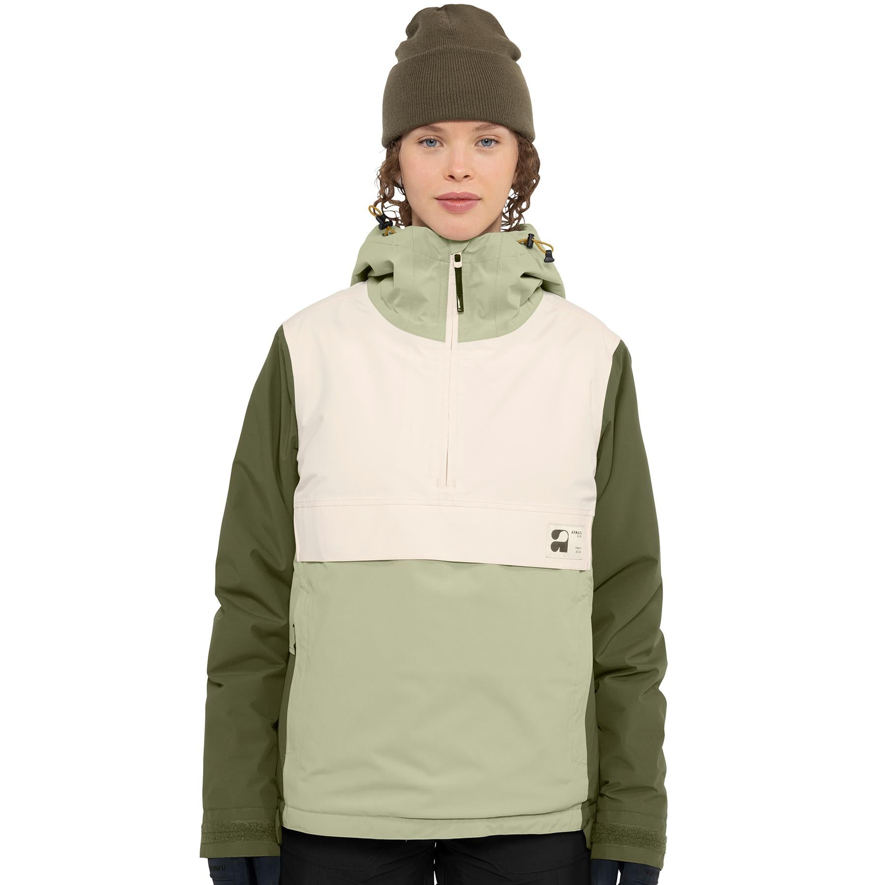 Armada Rosalie 2L Womens Insulated Anorak Jacket Macha/Olive