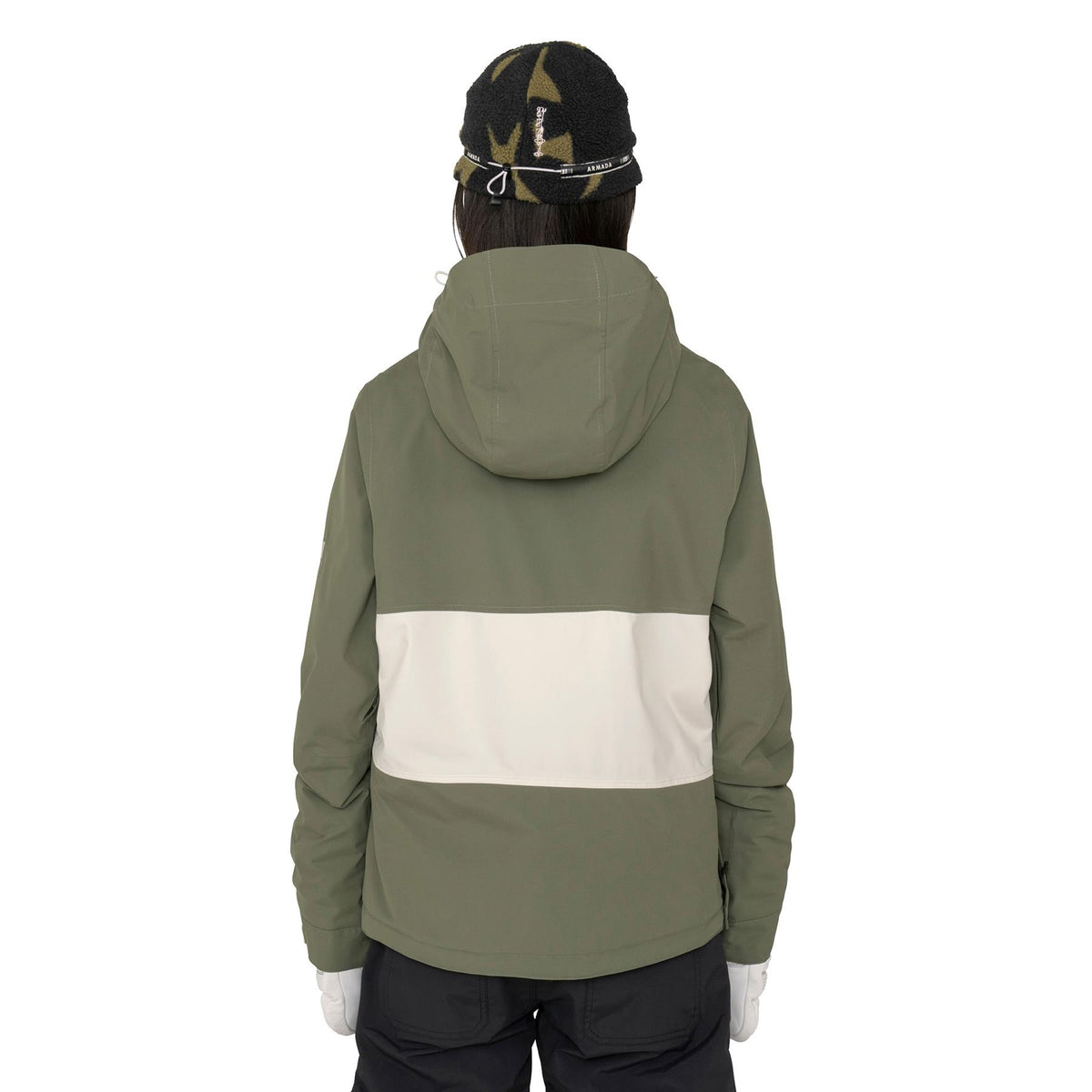 Armada Rosalie 2L Womens Insulated Anorak Jacket Swamp/Bone Dust