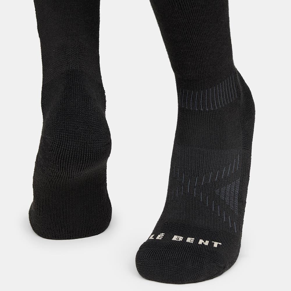 Le Bent Light Cushion Logo Ski Socks Black