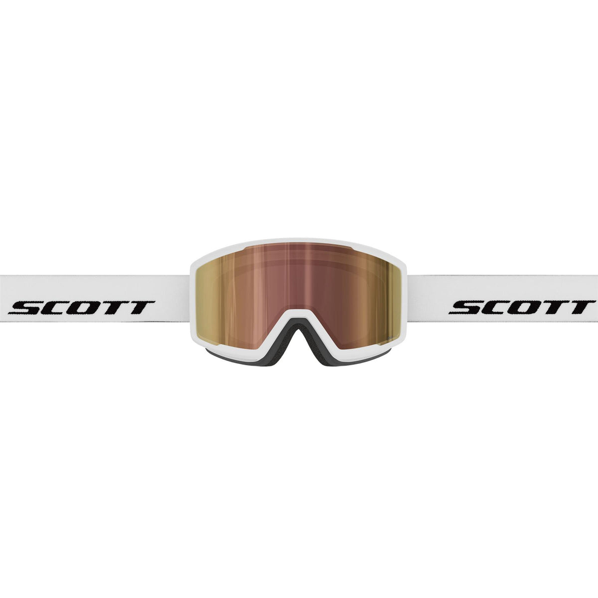 Scott Trace Pro Compact LS Goggles White - AMP LS Cinnamon Chrome Lens
