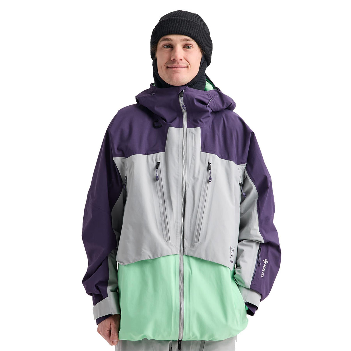 Burton [ak] Swash Insulated GORE-TEX 2L Mens Jacket Nightshade Purple/Apparition Gray/Green