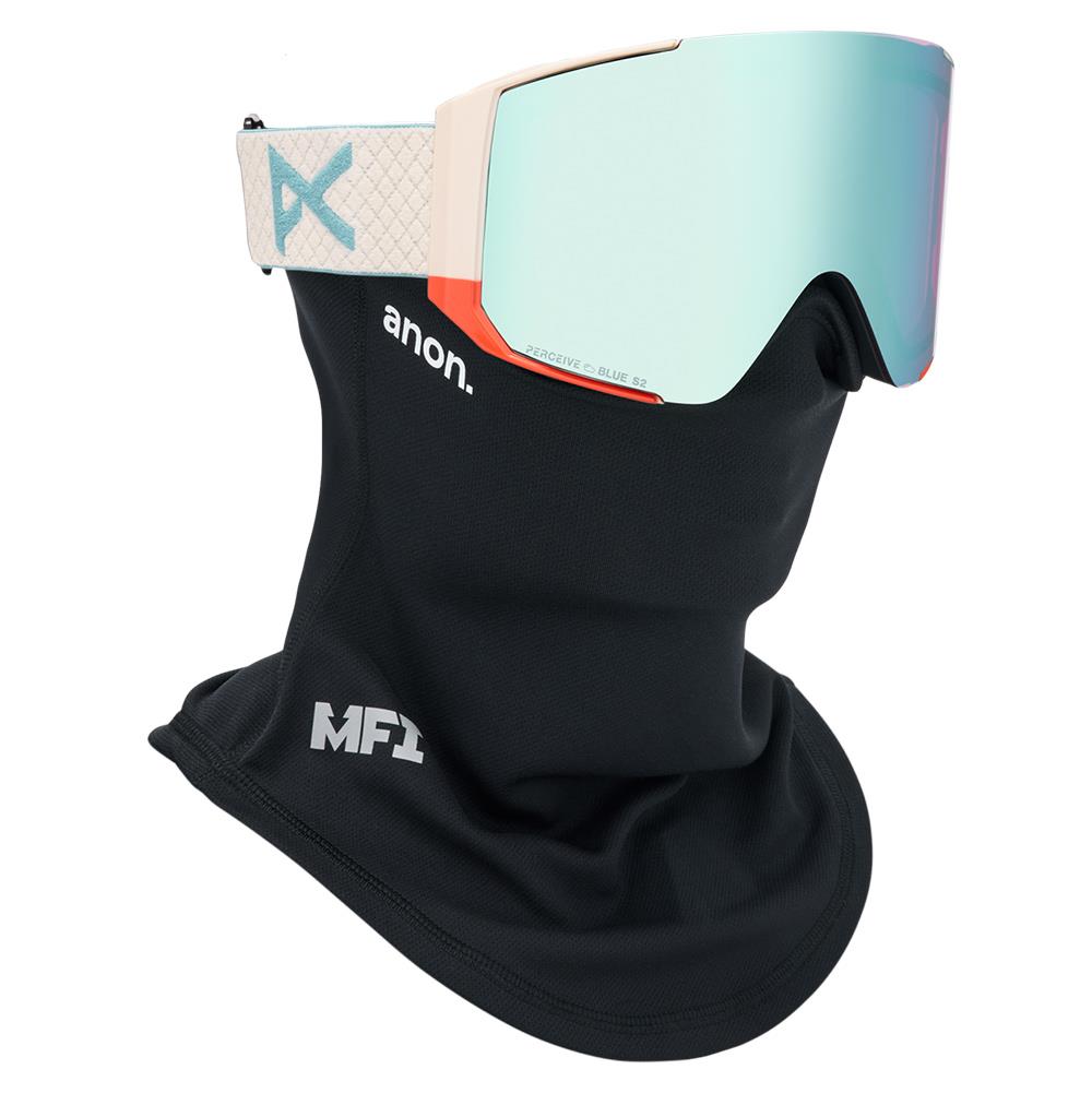 Anon Sync MFI Goggles Oat - Perceive Variable Blue + Cloudy Pink Lens + Face Mask