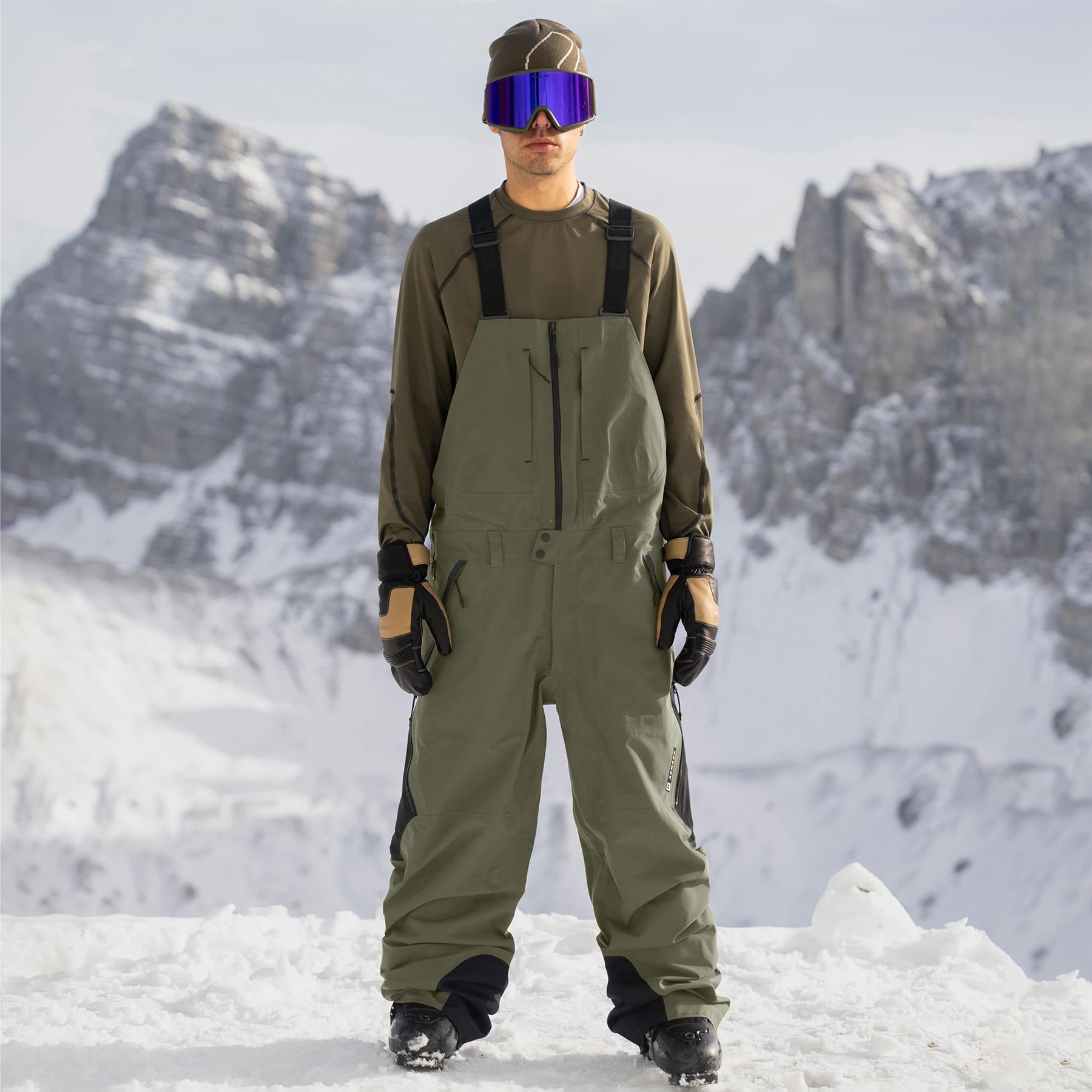 Armada Emmons 3L Mens Bib Pants Olive/Black