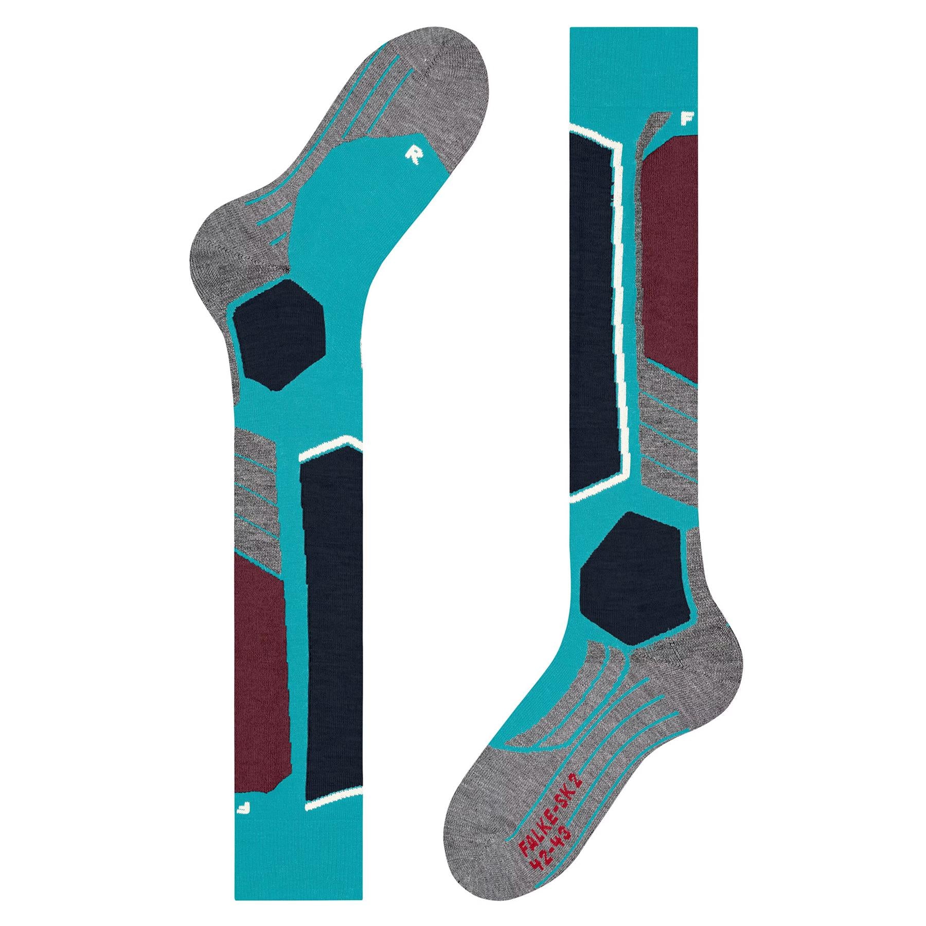 Falke SK2 Womens Ski Socks Peacock Blue