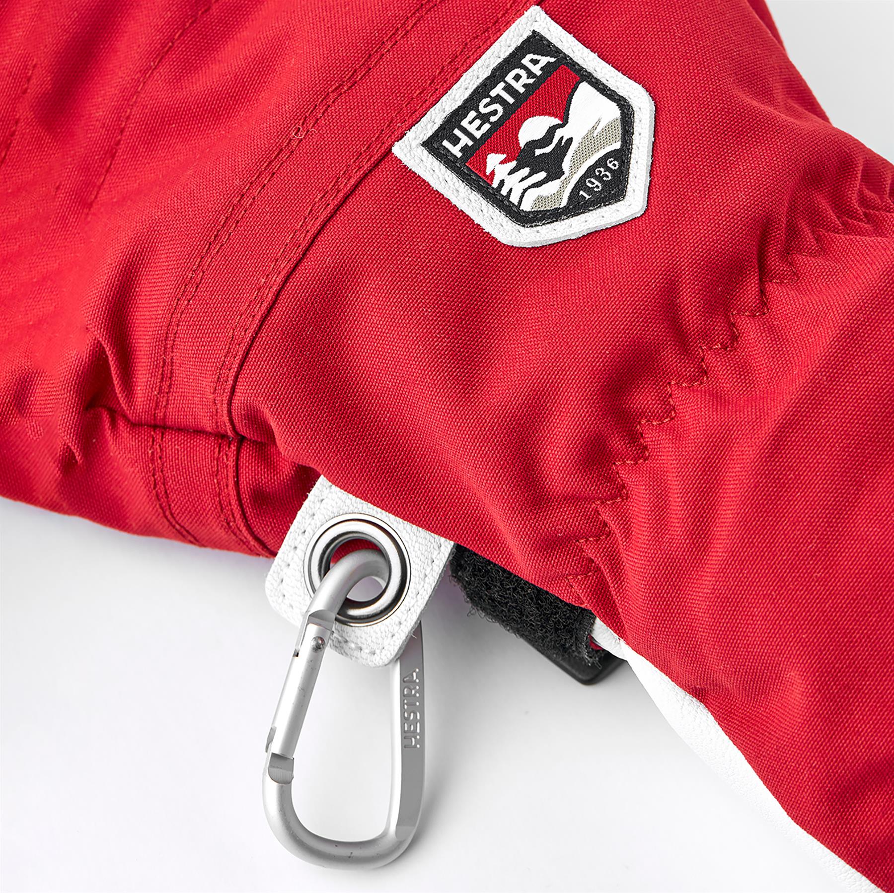 Hestra Army Leather Heli Ski 3-Finger Mitts Red